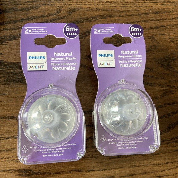 Philips‎ Avent Natural Response Nipple Flow 5 2 - 2 Packs (4 Total) 6+ Months - Picture 1 of 7